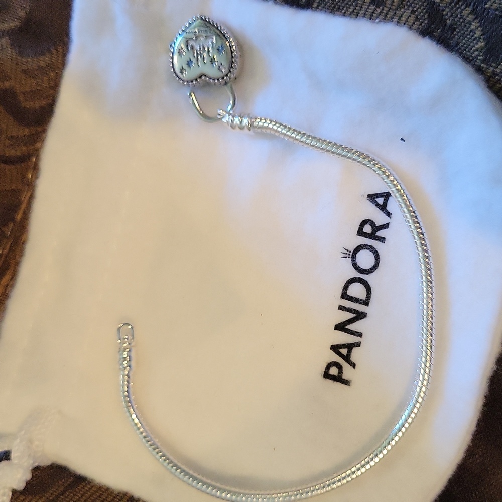 - Pandora Disney castle with swarsowski bracelet From Disney - Picture 7 of 10